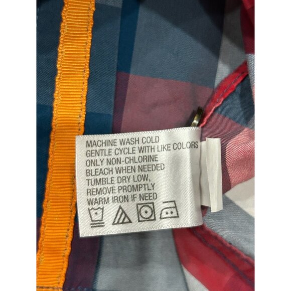 Orvis Short Sleeve Plaid Button Up Shirt Red Blue Sz XXL Cotton Classic Preppy - Picture 9 of 11